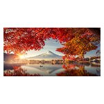 Tablou muntele Fuji peisaj toamna, Japonia 1800 - Material produs:: Poster pe hartie FARA RAMA, Dimensiunea:: 70x140 cm, 