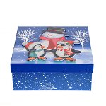 Cutie de cadou cu pinguini 24 cm, 0