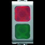 Lampa de semnalizare dubla - RED/GREEN - 1 MODULE - TITANIUM - CHORUS, Gewiss