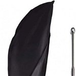 Husa de protectie parasolar cu tija Zizwe, negru, poliester, 280 x 30 x 81 x 46 cm