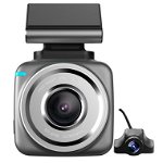 Camera video auto Dubla DVR iUni Dash Q2 Plus by Anytek, Display Touchscreen 2inch IPS, Full HD, Night Vision, Senzor G (Negru/Argintiu), iUni