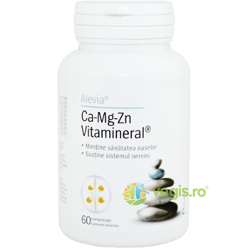 Supliment alimentar Alevia Ca-Mg-Zn Vitamineral, 60 comprimate