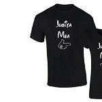 Set de tricouri negre Iubitul Meu/Iubita Mea COD SN503, Zoom Fashion