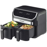 Friteuza dubla cu aer cald HAF-KDB1700BK, 8.5L, 1700W, 11 programe, Negru, HEINNER