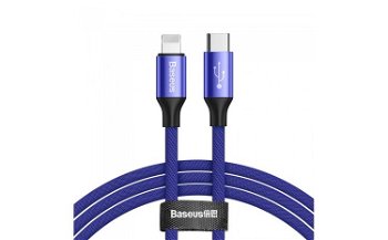 Cablu de date/incarcare Baseus, Yiven Lightning/USB-C 2M, 2 A, Albastru, My Gsm 2000