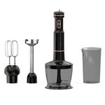 Mixer vertical 4in1 Voltz V51112FS, 1500W, Tocator, Tel, Cana 800ml, Turbo, Lame de inox, Negru Roz, Voltz