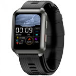 Smartwatch iSEN Watch P60 Gri, IPS 1.65 , Tensiometru cu manseta gonflabila, Monitorizare familie, Ritm cardiac, Temperatura, Oxigen, iSEN
