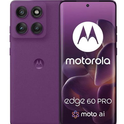 Telefon mobil Motorola Edge 60 Pro, Dual SIM, 512GB, 12GB RAM, 5G, Pantone Sparkling Grape