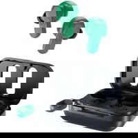 Casti SKULLCANDY Dime S2DMW-P750, True Wireless Bluetooth, In-Ear, Microfon, Dark Blue/Green