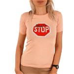Tricou dama roz Stop- cod 45954, 
