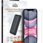 Folie Protectie Sticla Alumino-Silicata Eiger 2.5D Mountain Glass EGMSP00110 pentru Apple iPhone 11 / XR (Transparent), Eiger