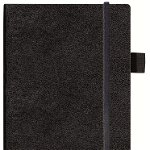 Bloc notes A5 dictando coperta din piele sintetica cu elastic 96 file negru HERLITZ My Book Classic, HERLITZ