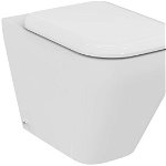 Set vas WC Ideal Standard Tonic II AquaBlade back-to-wall cu capac inchidere lenta, pentru rezervor ingropat
