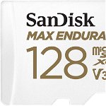 Card de memorie SanDisk micro SD Max Endurance Video 128 GB, Class 10, V30, UHS U3 + adaptor, SanDisk
