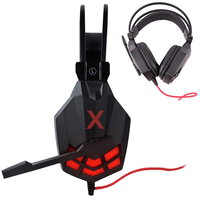 Casti gaming EVO MX-200, Over-Ear, Microfon rotativ, 40mm, Light RED, Controler volum, Cablu 2m, NYTRO