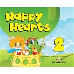 Curs limba engleza Happy Hearts 2 Pachetul elevului (manual elev, abtibilduri, figurine din carton si fise de lucru), 