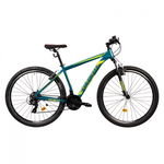 Bicicleta MTB Colinelli COL23, Marimea L, 29 inch, Verde, Schimbator Shimano ST-EF500, 21 Viteze, Cadru Aluminiu, Frane V - Brake, Colinelli