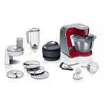 Robot de bucatarie BOSCH MUM5X720, vas 3.9l, blender 1.25l, 1000W, 7 trepte viteza, rosu-argintiu