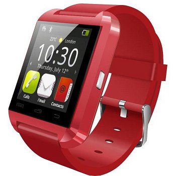 SmartWatch Tellur U8 Watch rosu, curea silicon rosu