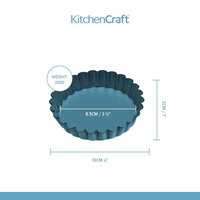 Set 6 forme pentru mini-tarte, inox - Kitchen Craft, KC
