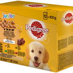 PEDIGREE Pachet plicuri JUNIOR, cu Pui, Miel, Vită şi Pasăre 12x100g, Pedigree