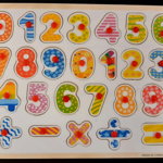 Puzzle lemn, cu capse, cifre ColorArte (2KB037 MWZ-271), Color Arte
