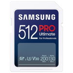 Card Memorie PRO Ultimate SDXC 512GB UHS-I U3  Alb, Samsung