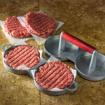 Presa dubla hamburger din aluminiu Char-Broil 140539, Char-Broil