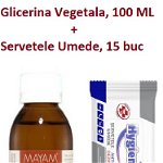 Glicerina Vegetala, 100 ML + Servetele Umede, 15 buc, 