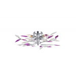 Plafoniera cromat, cristale violet/mat, 4 becuri, dulie E14, 63167-4, Globo, Globo Lighting