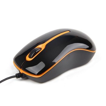 Mouse GEMBIRD MUS-U-004-O USB Black Orange