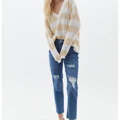 Blugi crop mom fit, OXXO