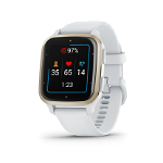 Ceas Smartwatch Garmin Venu SQ2 - Cream Gold Bezel with White Case, Silicone Band 20mm, NFC, GPS, 5 ATM Water Proof, GARMIN