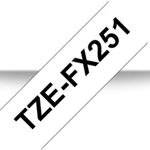BANDA FLEXIBILA BLACK ON WHITE TZEFX251 ORIGINAL BROTHER P-TOUCH D600VP