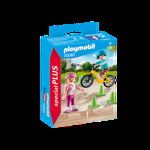 Playmobil Figures, Special Plus - Figurina copii cu role si bicicleta