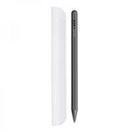 Set Stylus Pen activ digital capacitiv si pouch transport cu respingere palmapentru Apple iPad 2018-2020 prindere magnetica senzor inclinare varf reincarcabil negru
