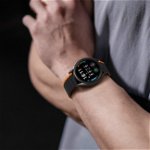 Curea silicon DuxDucis Magnetic LD compatibila cu Samsung Galaxy Watch 5/5 Pro/6, 20mm, Negru/Portocaliu, DuxDucis