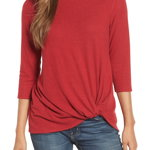 Imbracaminte Femei GIBSONLOOK Cozy Twist Front Pullover RED CHILI