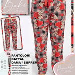 Pantaloni de pijama batal, cu imprimeu multicolor, 