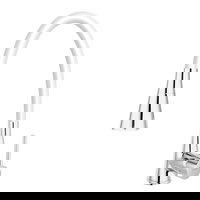 Baterie de bucatarie, Ferro, Zumba II, cu pipa flexibila, alb