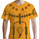 Tricou M - Men - Naruto Shippuden - Chakra Mode - Yellow Orange, AbyStyle