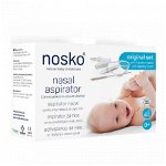 Set aspirator nazal bebelusi 0+luni, Nosko Original, NOSKO