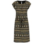 Rochie bej cu print aztec Smashed Lemon