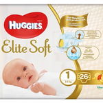 Scutece Nr. 1 Elite Soft, 2 - 5 kg, 26 bucati, Huggies