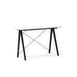 Masa de birou Desk Slim Black Light Grey, L120xl50xh75 cm