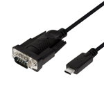 Cablu LOGILINK AU0051, USB Type-C - Serial DB9M 9-pin/RS232, 1.2m (Negru), LogiLink