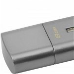 USB Flash Drive Kingston 8 GB DT Locker USB 3.0 read 80Mb/s write 10Mb/s metal casing with built-in key loop G3 w/Automatic Data Security