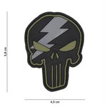 Patch 3D PVC Punisher Thunder Green, Van Os Imports