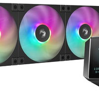 Cooler DeepCool, racire cu lichid, compatibil Intel si AMD, ventilator 3x 120mm 2150rpm, LED RGB adresabil, ecran LCD 2.8” customizabil, negru „R-LX750-BKDSNMP-G-1”