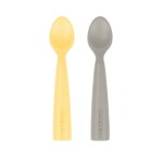 Set Lingurite Minikoioi, 100% Premium Silicon – Mellow Yellow / Powder Grey, Minikoioi